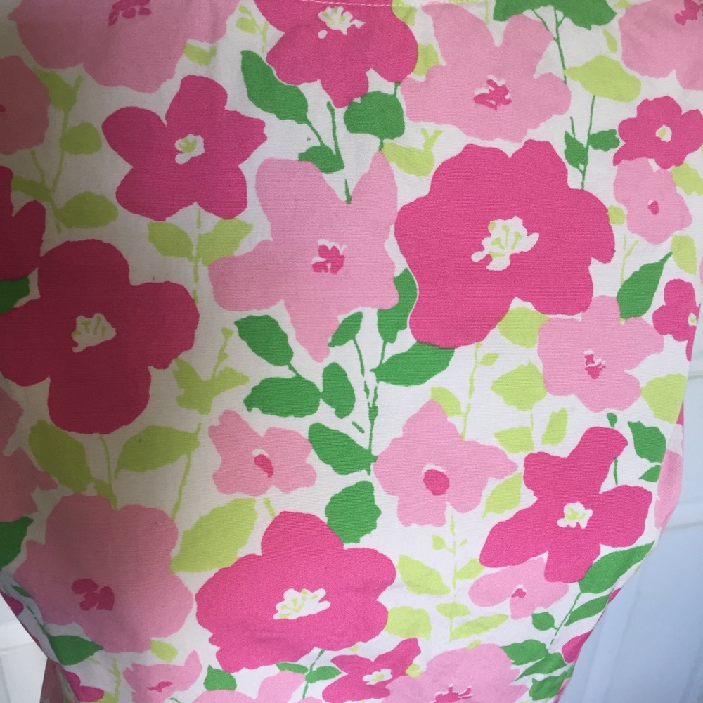 Liz Claiborne Pink, Green, White Floral Midi Dress - Picture 4 of 8